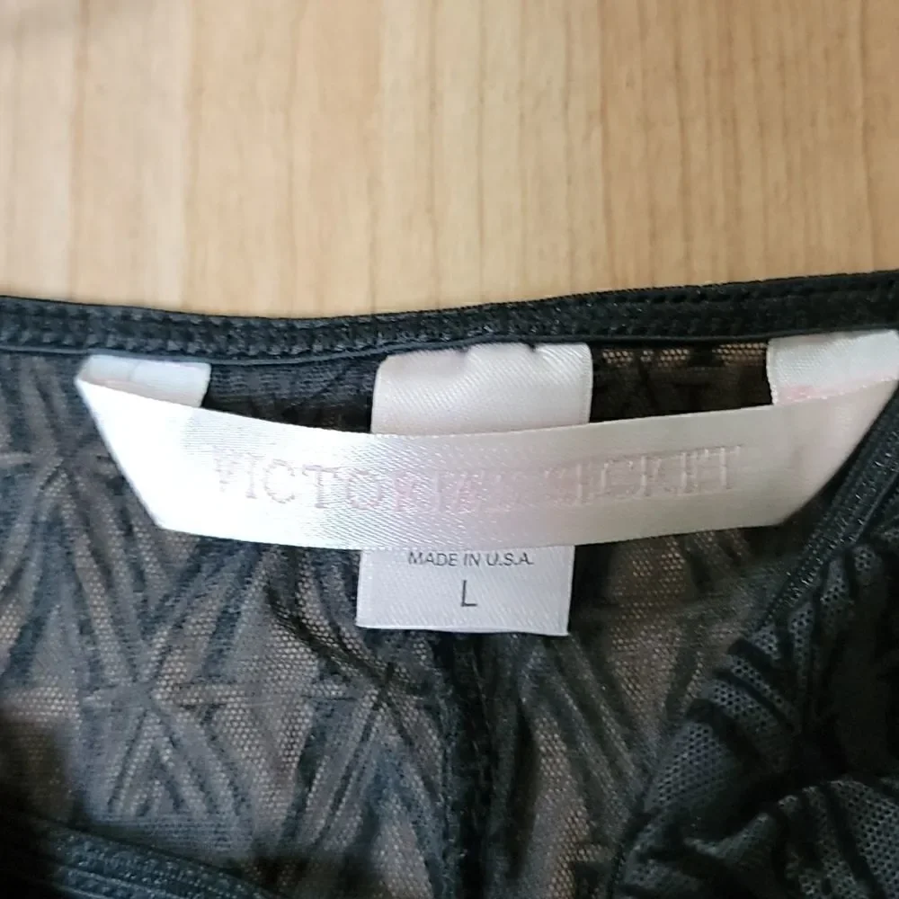 VICTORIA'S SECRET BLACK SHEER NEGLIGEE